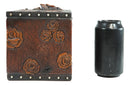 Rustic Vintage Blooming Floral Red Roses Faux Tooled Leather Tissue Box Cover