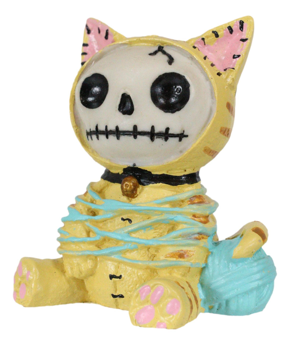 Furrybones Tabby Mao Mao Entangled With Yarn Kitty Cat Skeleton Figurine 2.5"H