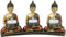 Ebros Trikaya Three Meditating Buddha Votive Tea Light Candles Holder 10.75" L