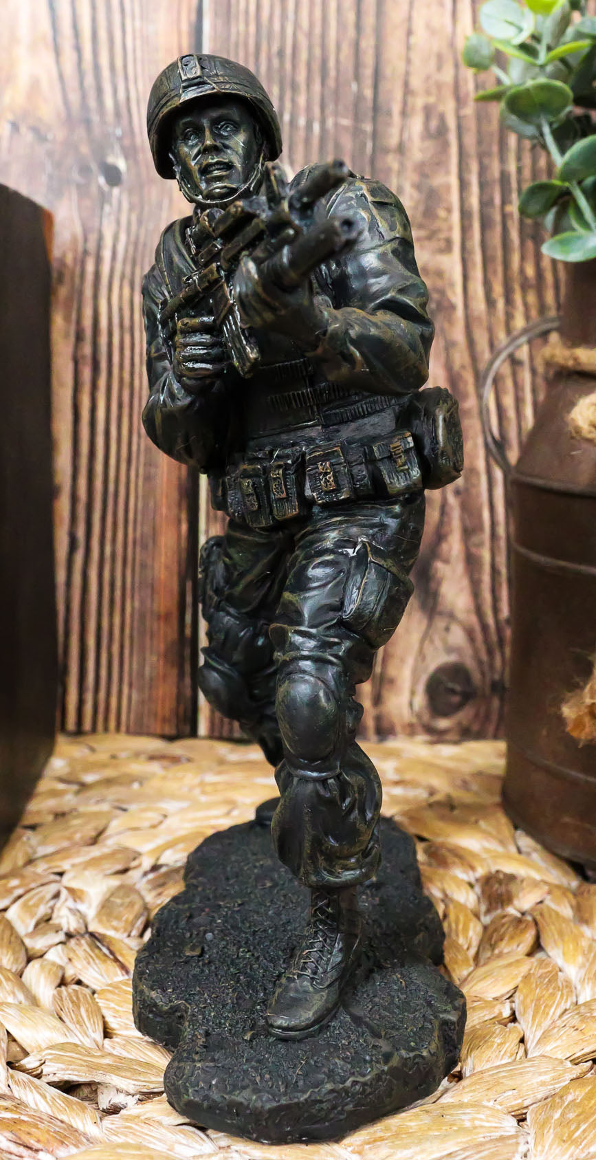 Ebros Military Solider In Battle Figurine 7.25 Inch Tall - Ebros Gift