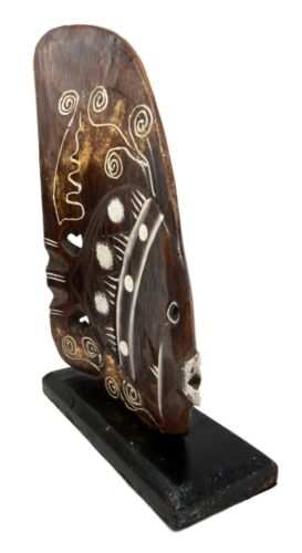 Balinese Wood Handicrafts Tropical River Angel Fish Family Set of 3 Figurines