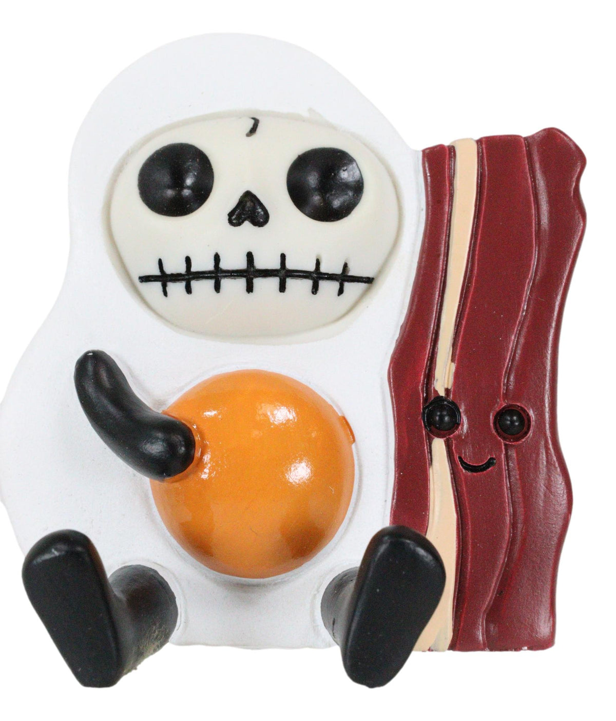 Furry Bones Breakfast Sunny Side Up Egg And Bacon Skeleton Furrybones Figurine