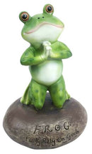Frog Leap Of Faith Starts With Prayer On Both Knees Figurine Inspirational Decor