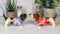 Ebros French Basset Hounds Magnetic Ceramic Salt Pepper Shakers Collectible Set
