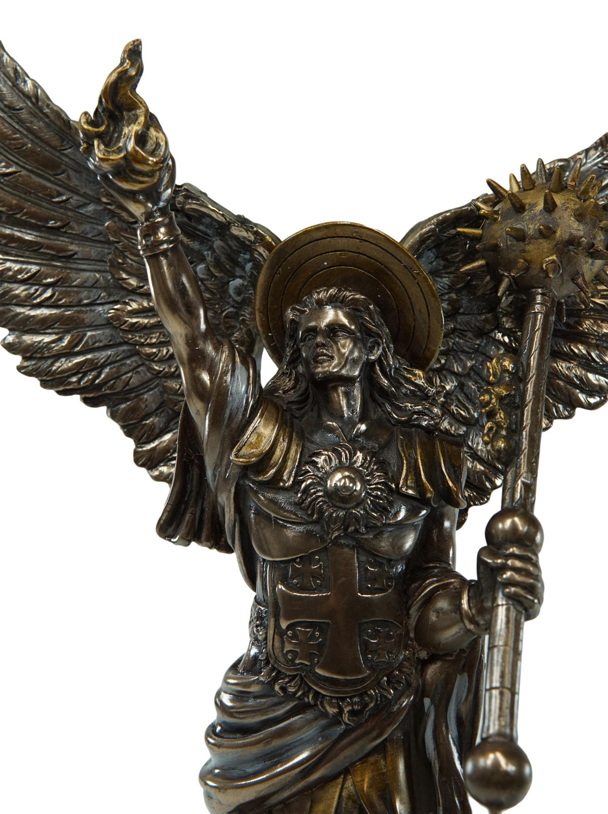 Ebros Saint Uriel Archangel Statue Light of God Cherub Angel of Repentance Figurine - Ebros Gift
