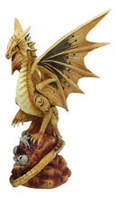 Ebros Desert Sand Element Dragon Statue Anne Stokes Adult and Baby Wyrmling Set