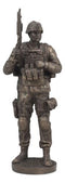 Modern Military Commando Soldier Statue Desert Army Tactician On Guard Figurine