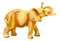 Safari Savannah Landscape Majestic Elephant With Trunk Up Faux Wood Figurine