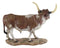 Lifelike North American Texas Longhorn Cattle Cow Steer Collectible Figurine 12"