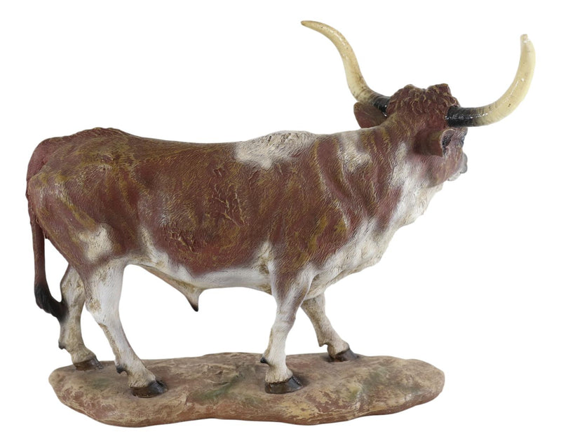 Lifelike North American Texas Longhorn Cattle Cow Steer Collectible Figurine 12"