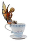 Ebros Amy Brown Fantasy Teacup Mocha Coffee Fairy Figurine Warm Toes 6.5"H