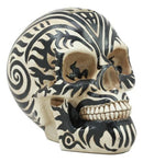 Tribal Tattoo Haka Warrior Maori Skull Money Bank Statue Ossuary Gothic Skeleton