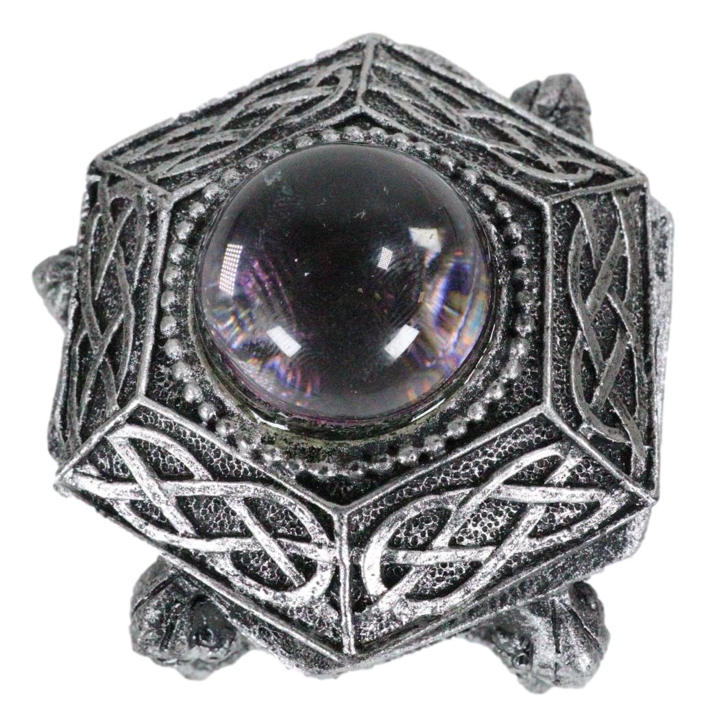 Medieval Fantasy Dragon Claw With Crystal Gazing Orb Ball Decorative Trinket Box