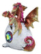 Ebros Gift Solar Raeon Crystal Hydra 3 Headed Dragon Hatchling Breaking Out of Egg Shell Decorative Figurine 5" H Dungeons and Dragons Statue Wyrmling Eggs Decor Medieval Renaissance Theme