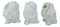 Ebros See Hear Speak No Evil Fat Baby White Owls Figurines Set of 3 Mini Decor