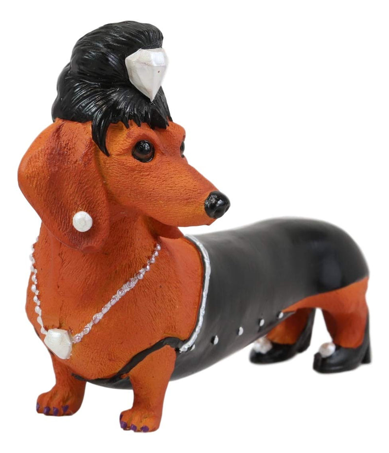 Ebros Doxie Wiener Collection Diamonds Forever Girl Diva Dachshund Dog Figurine 6"L