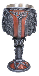 Pentagram Sabbatic Goat Baphomet Red Wine Goblet Chalice Decor