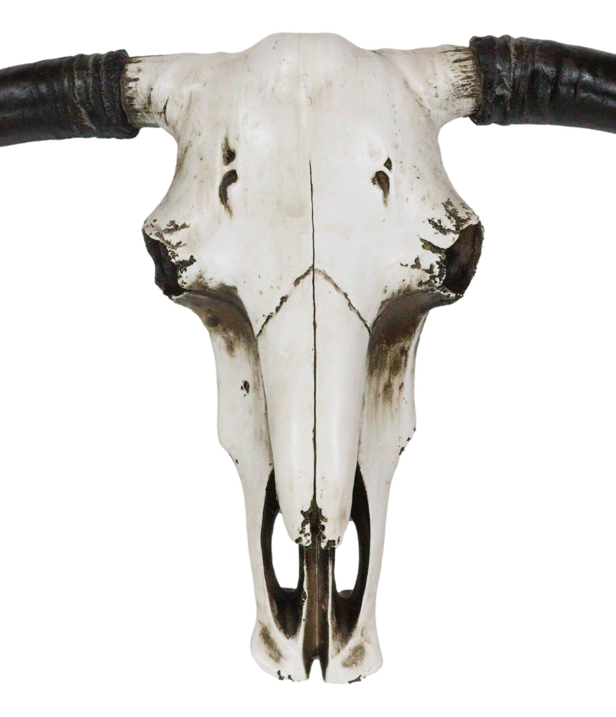 Rustic Western Longhorn Bull Cow Steer Head Skull Wall Decor Plaque 20.5"L