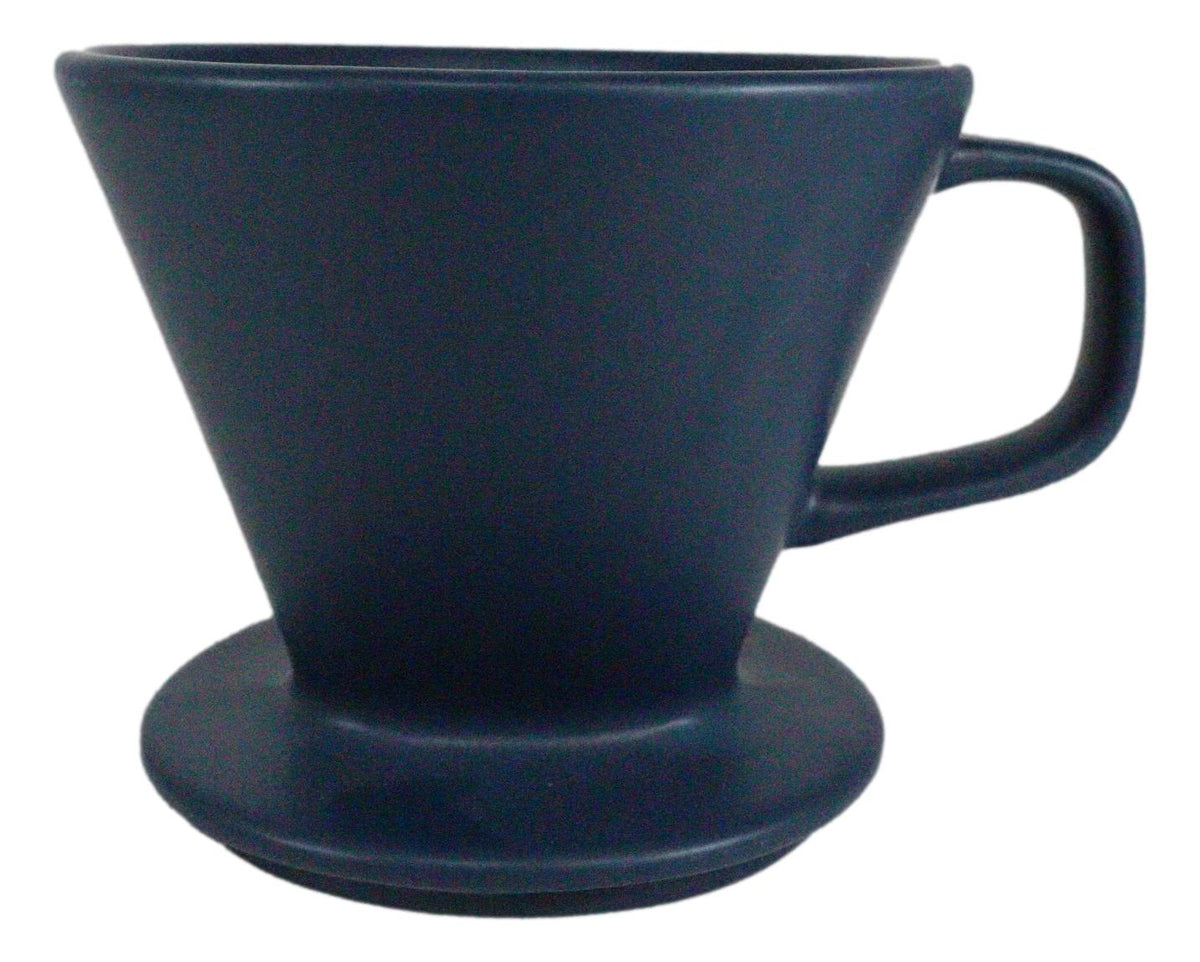 Blue Porcelain Coffee Maker Carafe Pot With Pour Over Dripper Filter Cup Set