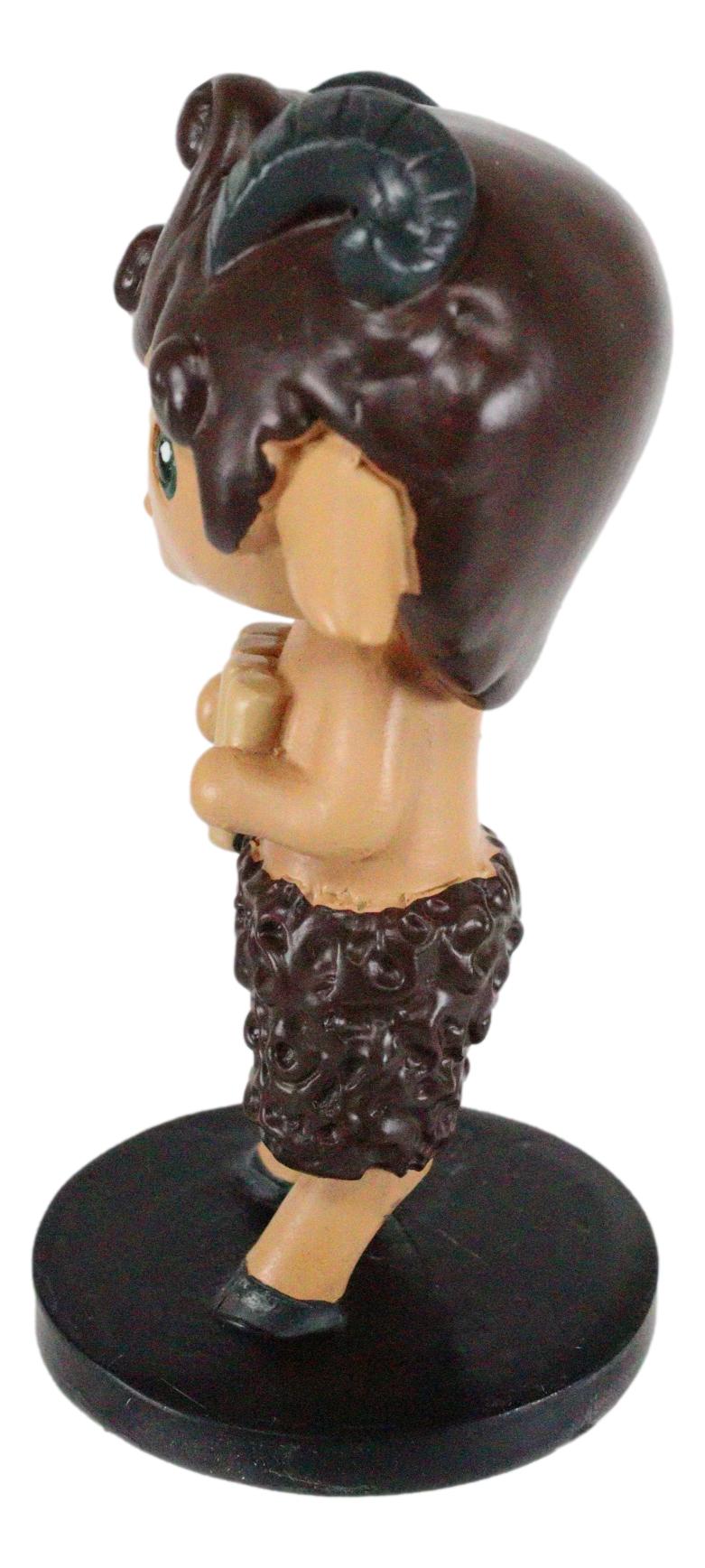 Greekies Greek God Of The Wild Music And Lust Pan Holding Flute Figurine 3.75"H
