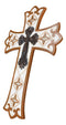 Vintage Royal Scroll Le Fleur French Fleur De Lis Layered Crucifix Wall Cross