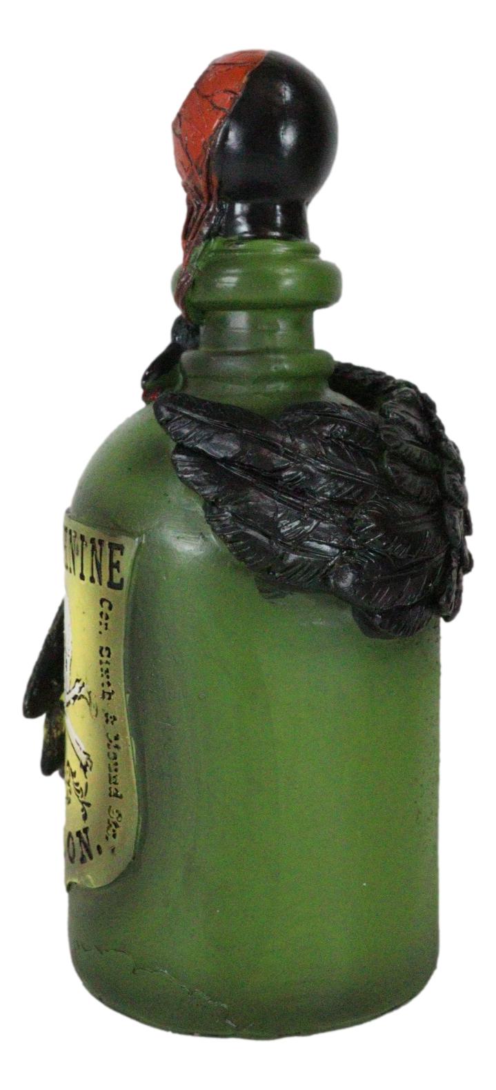 Wicca Paranormal Raven Crow With Eyeball Faux Poison Potion Bottle Prop Decor