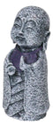 Ebros Japanese Namaste Praying Jizo Monk with Purple Bib Statue 4.75" H Figurine