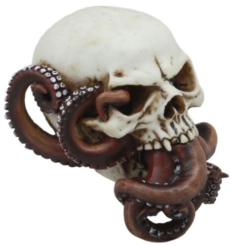Ebros Alien Kraken Octopus Rupturing Host Skull Statue Nautical Ocean Decor