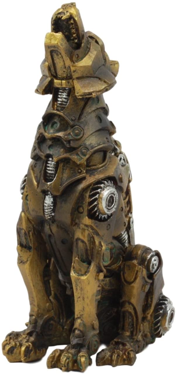 Ebros Denizen Of Twilight Steampunk Wolf Howling Statue 6" Tall Lycan Werewolf