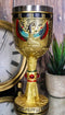 Ebros Gift Isis With Open Wings 6oz Resin Wine Goblet Chalice With Stainless Steel Liner 7"