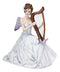 Ebros Angelic Chorus Melody Beautiful Heavenly Angel with Doves Playing Harp Statue 8" Tall by Artist Nene Thomas Fantasy Fairy Bridal Ballerina Christmas Themed Collectible Figurine As Home Decor