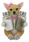 Ebros Bonita Pretty In Pink Girl Chihuahua Dog Salt And Pepper Shakers Holder