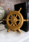 Nautical Coastal Home Decor Ship Anchor And Captain's Helm Wheel Bookends Set