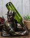 Ebros Focus Home Run Batting Baseball Player Wine Holder Statue 9.5" Long