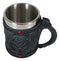 Celtic Knotwork Dragon Lair Serpentine Drake With Red Gems Coffee Drink Cup Mug