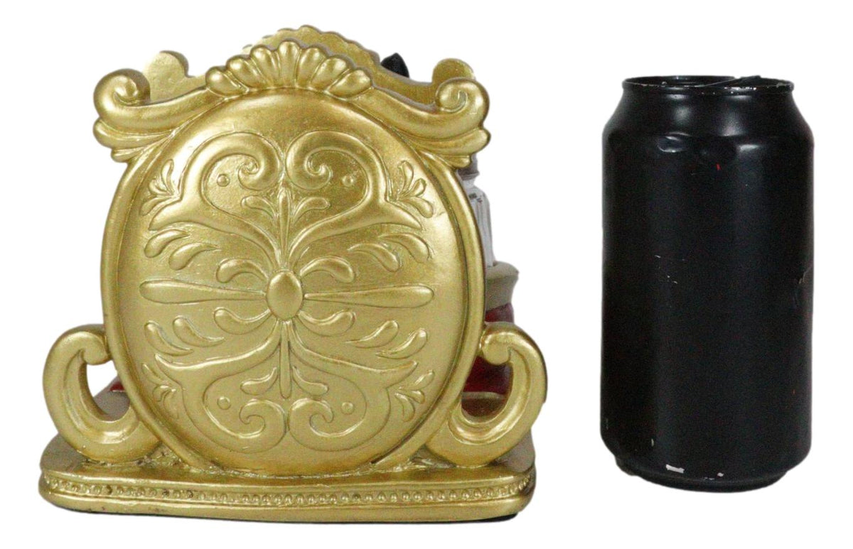 Royal Service Black and White Tuxedo Cat Napkin And Salt Pepper Shakers Holder - Ebros Gift
