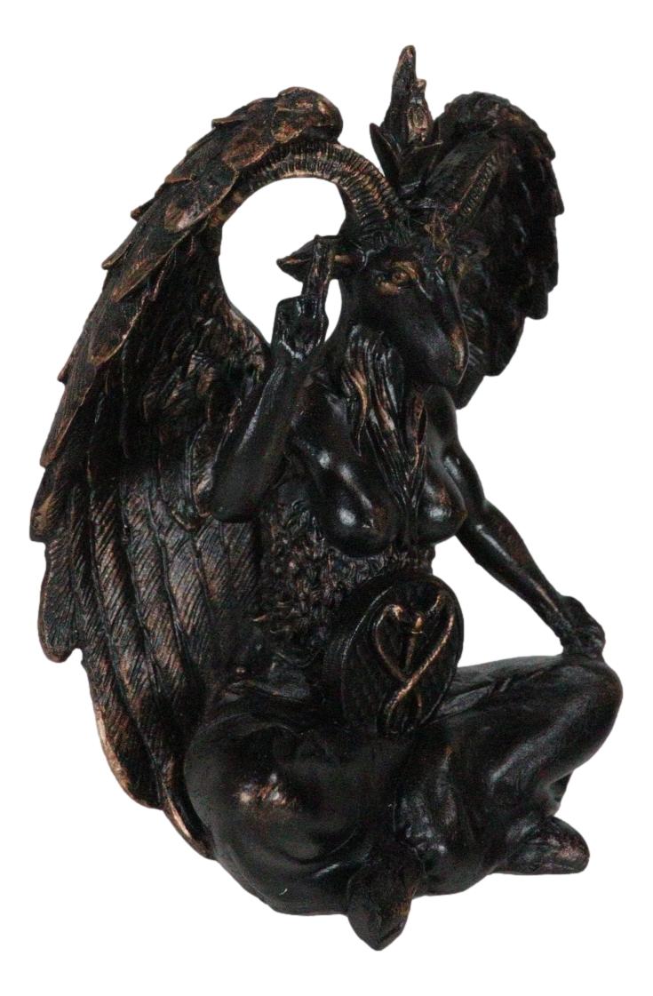 Paranormal Occult Sabbatic Goat Idol Baphomet Sitting Meditation Figurine