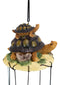 Ebros Reptile Brown Giant Tortoise Mother Piggybacking Hatchling Wind Chime