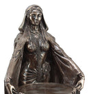 Large Bronzed Maxine Miller Celtic Triple Goddess Danu With Cauldron Statue 16"H