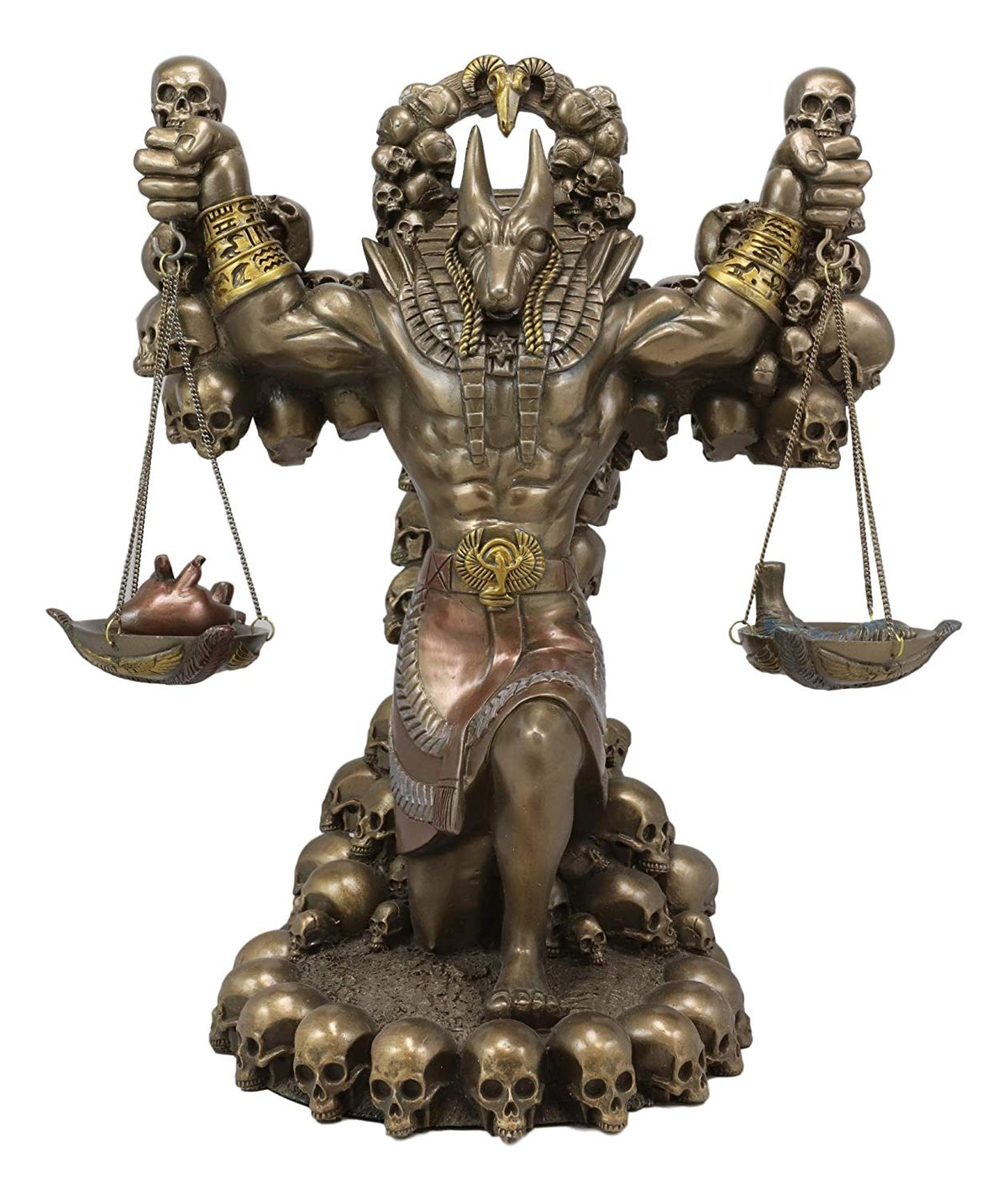 Ebros Large Egyptian Anubis Scales of Justice Kneeling Statue 11.75" Tall - Ebros Gift