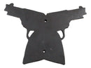 Rustic Western Cowboy Crossed Revolver Gun Pistols Wall Beer Bottle Cap Opener