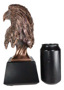 Majestic Royal Bald Eagle Head Bust Taxidermy Electroplated Figurine With Base