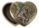 Ebros Resting Fairy By The Pond Heart Shaped Jewelry Box Figurine Fantasy Myth Legend