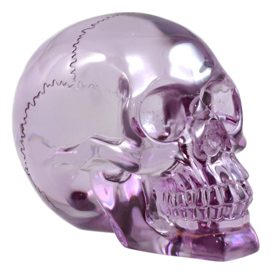 Ebros Pirate Cave Tomb Treasure Purple Translucent Skull Figurine Decorative Statue Acrylic Resin - Ebros Gift