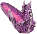 Ebros Magenta Sunset Dragon Guarding Pink Crystal River Incense Burner Holder