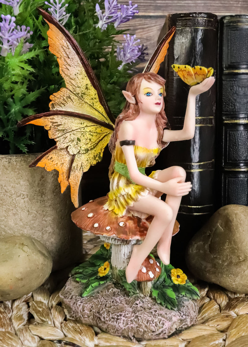 Amy Brown Tropical Sunny Yellow Butterfly Fairy Enchanted Forest Figurine 6.25"
