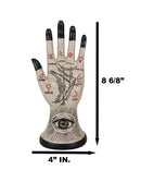 Psychic Fortune Teller Chirology Palmistry Eye Of Providence Hand Palm Figurine