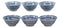 Made In Japan Seamless Stripes Soup Rice Pasta Salad Cereal Bowls 6"D 16oz Set 6