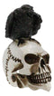 Ossuary Macabre Harbinger Of Doom Black Raven Crow Bird On Skull Mini Figurine