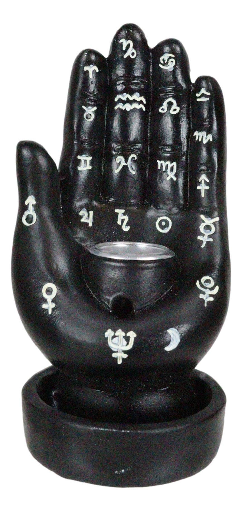 Wicca Black Fortune Teller Chirology Palmistry Hand Palm Backflow Incense Burner